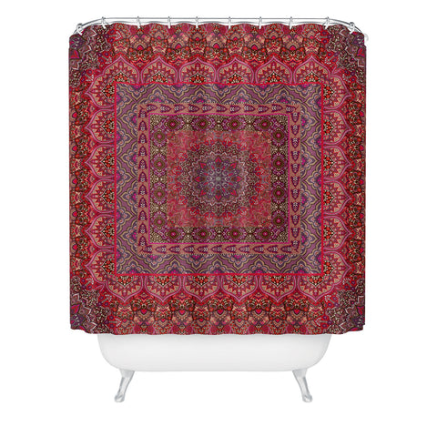 Aimee St Hill Farah Squared Red Shower Curtain