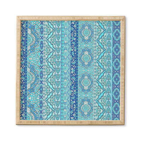 Aimee St Hill Farah Stripe Blue Framed Wall Art