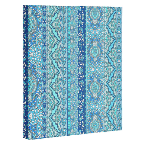 Aimee St Hill Farah Stripe Blue Art Canvas