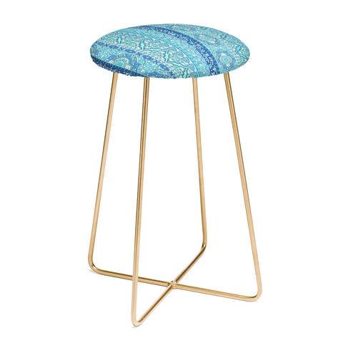Aimee St Hill Farah Stripe Blue Counter Stool