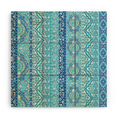 Aimee St Hill Farah Stripe Blue Wood Wall Mural