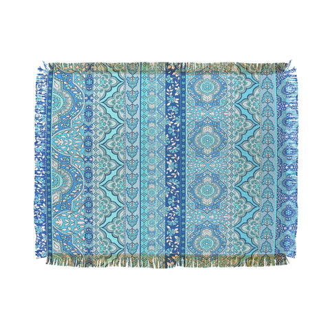 Aimee St Hill Farah Stripe Blue Throw Blanket