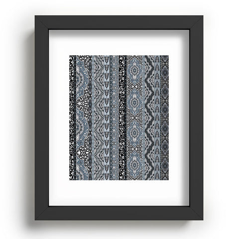 Aimee St Hill Farah Stripe Gray Recessed Framing Rectangle