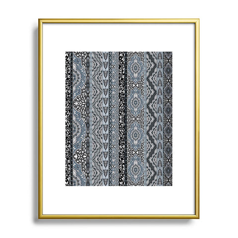 Aimee St Hill Farah Stripe Gray Metal Framed Art Print