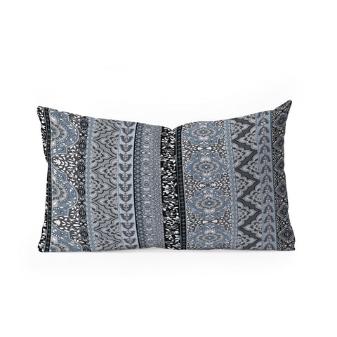 Aimee St Hill Farah Stripe Gray Oblong Throw Pillow