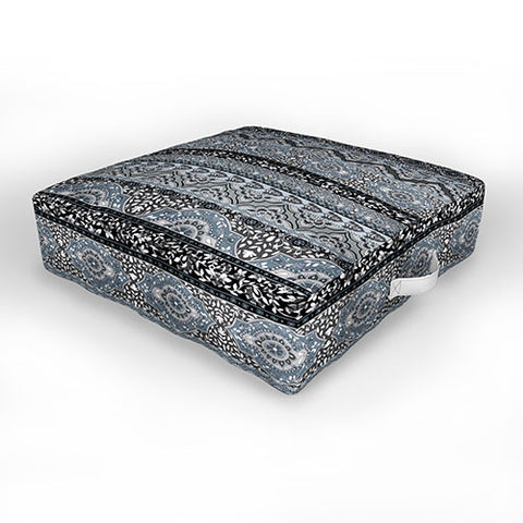 Aimee St Hill Farah Stripe Gray Outdoor Floor Cushion