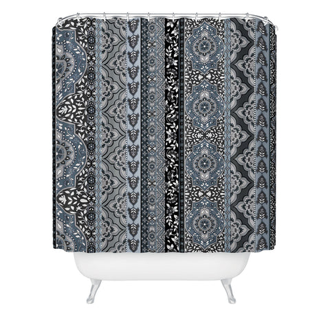 Aimee St Hill Farah Stripe Gray Shower Curtain