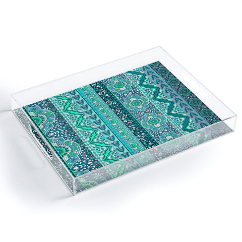 Aimee St Hill Farah Stripe Mint Acrylic Tray