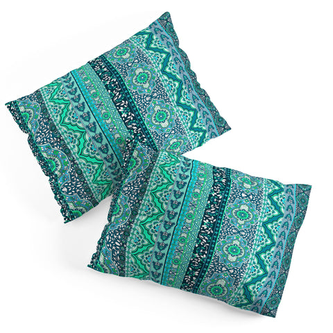 Aimee St Hill Farah Stripe Mint Pillow Shams