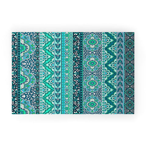 Aimee St Hill Farah Stripe Mint Welcome Mat