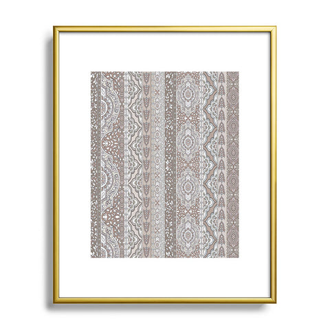 Aimee St Hill Farah Stripe Neutral Metal Framed Art Print