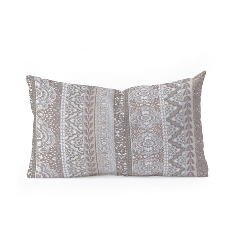 Aimee St Hill Farah Stripe Neutral Oblong Throw Pillow