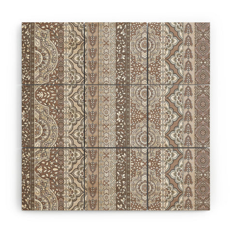 Aimee St Hill Farah Stripe Neutral Wood Wall Mural