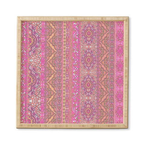 Aimee St Hill Farah Stripe Soft Blush Framed Wall Art