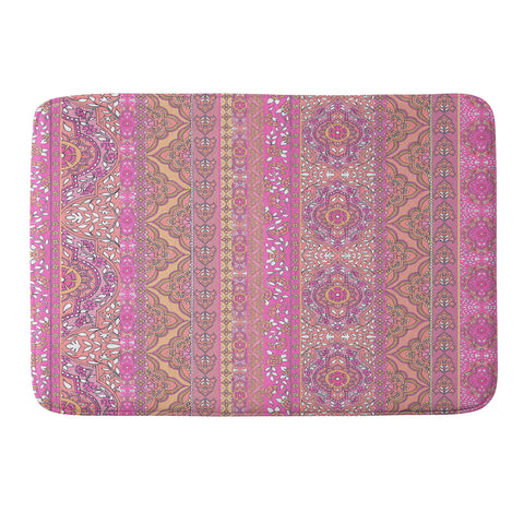 Aimee St Hill Farah Stripe Soft Blush Memory Foam Bath Mat