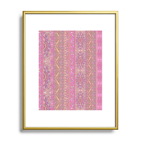 Aimee St Hill Farah Stripe Soft Blush Metal Framed Art Print