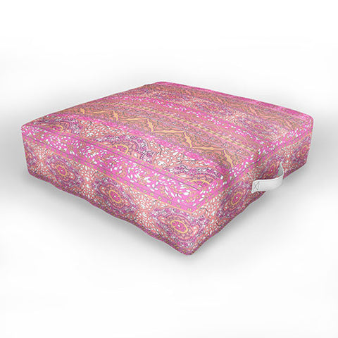 Aimee St Hill Farah Stripe Soft Blush Outdoor Floor Cushion