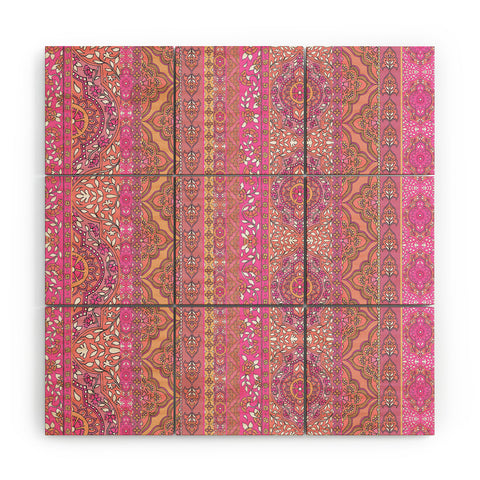 Aimee St Hill Farah Stripe Soft Blush Wood Wall Mural