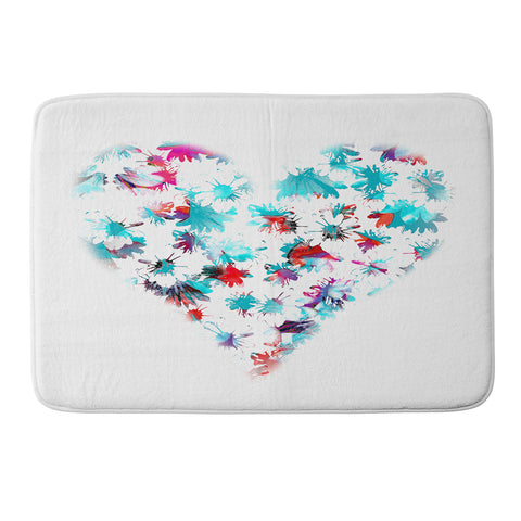 Aimee St Hill Floral Heart Memory Foam Bath Mat