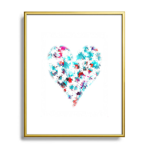 Aimee St Hill Floral Heart Metal Framed Art Print