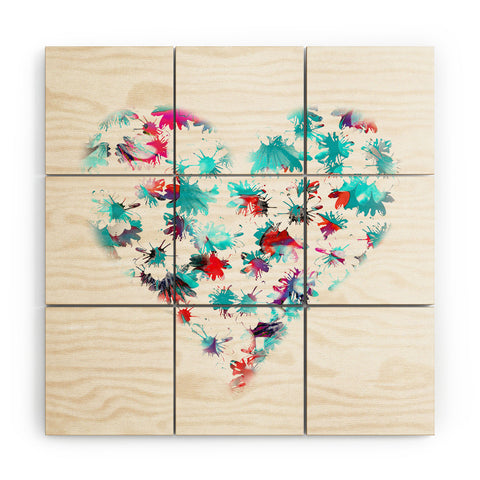 Aimee St Hill Floral Heart Wood Wall Mural