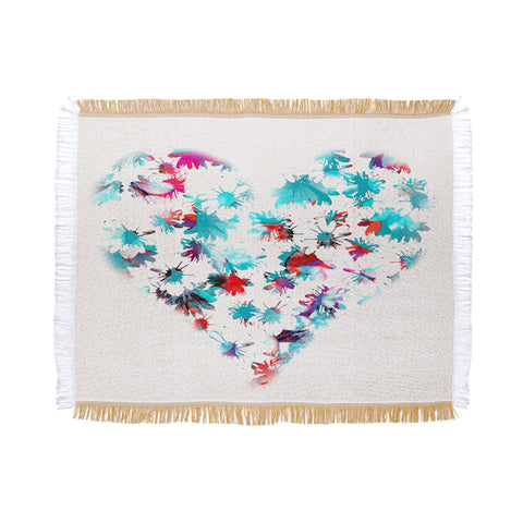 Aimee St Hill Floral Heart Throw Blanket
