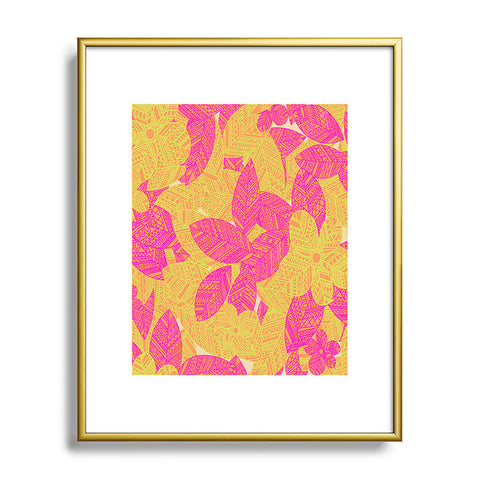 Aimee St Hill Geo Floral Metal Framed Art Print