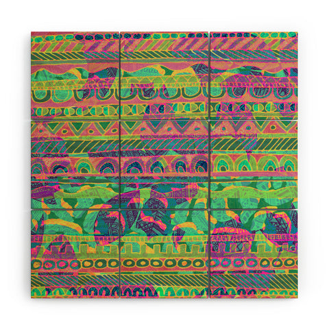 Aimee St Hill Geo Tribal 1 Wood Wall Mural