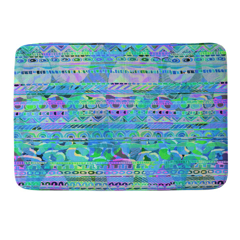 Aimee St Hill Geo Tribal Blue Memory Foam Bath Mat