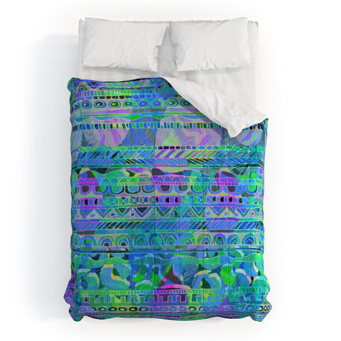 Aimee St Hill Geo Tribal Blue Comforter