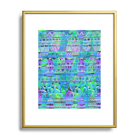 Aimee St Hill Geo Tribal Blue Metal Framed Art Print