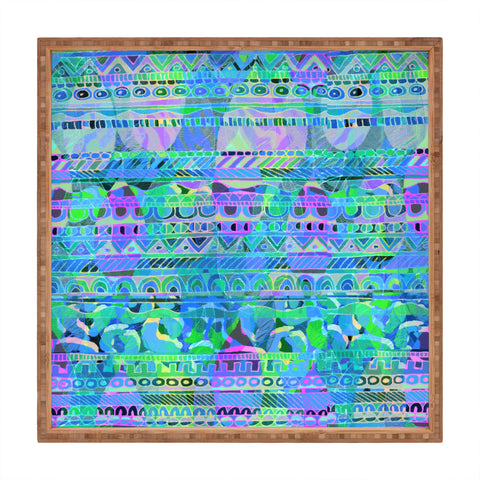 Aimee St Hill Geo Tribal Blue Square Tray