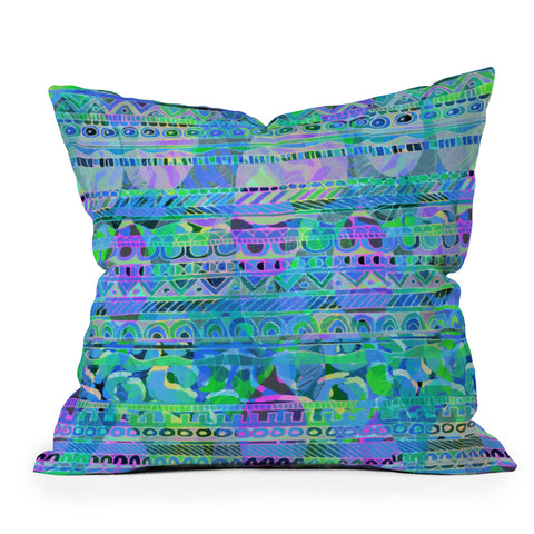 Aimee St Hill Geo Tribal Blue Throw Pillow