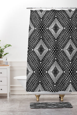 Aimee St Hill Hallows Eve Patchwork Shower Curtain And Mat