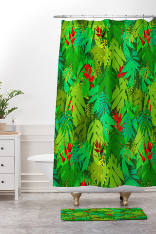 Aimee St Hill Heliconia 1 Shower Curtain And Mat