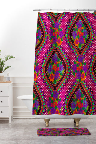 Aimee St Hill Ivy Pink Shower Curtain And Mat