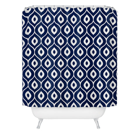 Aimee St Hill Leela Navy Shower Curtain