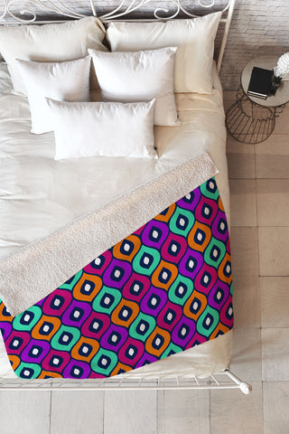 Aimee St Hill Leela Purple Fleece Throw Blanket