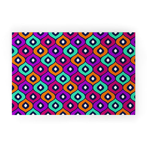 Aimee St Hill Leela Purple Welcome Mat