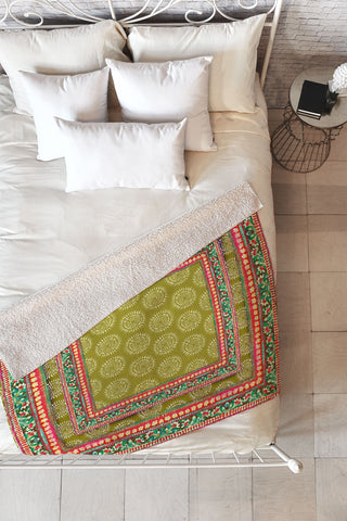 Aimee St Hill Mya Square Pink Fleece Throw Blanket