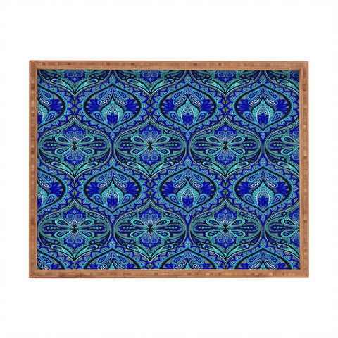 Aimee St Hill Ogee Blue Rectangular Tray