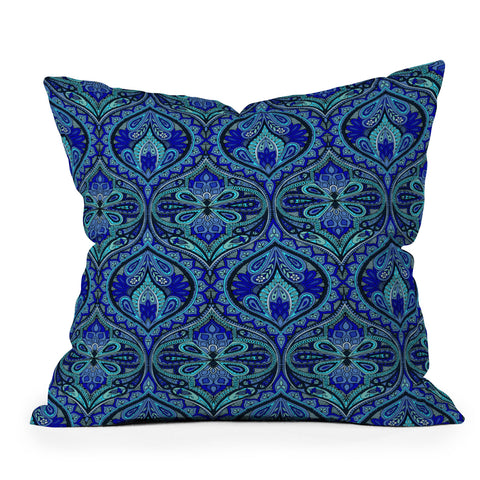 Aimee St Hill Ogee Blue Throw Pillow