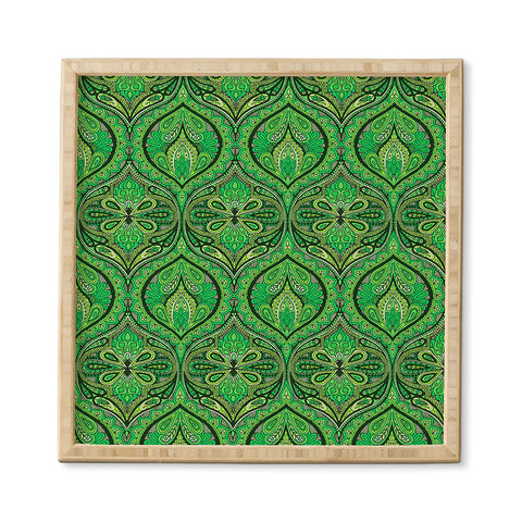 Aimee St Hill Ogee Green Framed Wall Art
