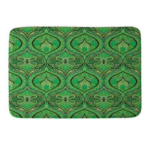 Aimee St Hill Ogee Green Memory Foam Bath Mat