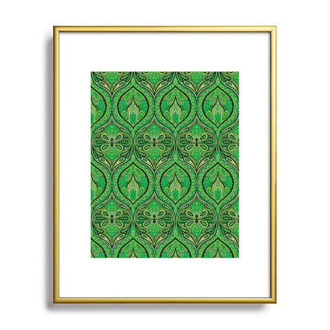 Aimee St Hill Ogee Green Metal Framed Art Print