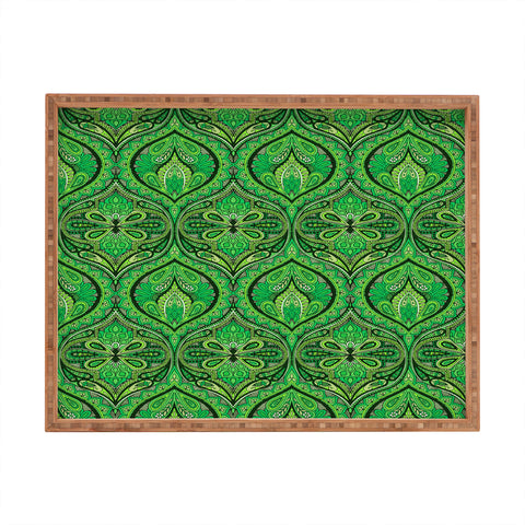 Aimee St Hill Ogee Green Rectangular Tray