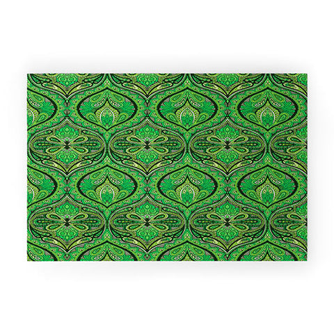 Aimee St Hill Ogee Green Welcome Mat
