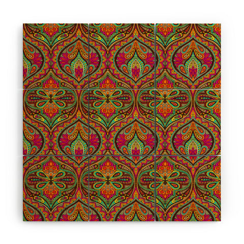 Aimee St Hill Ogee Orange Wood Wall Mural