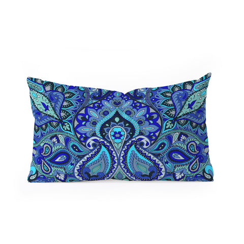 Aimee St Hill Paisley Blue Oblong Throw Pillow