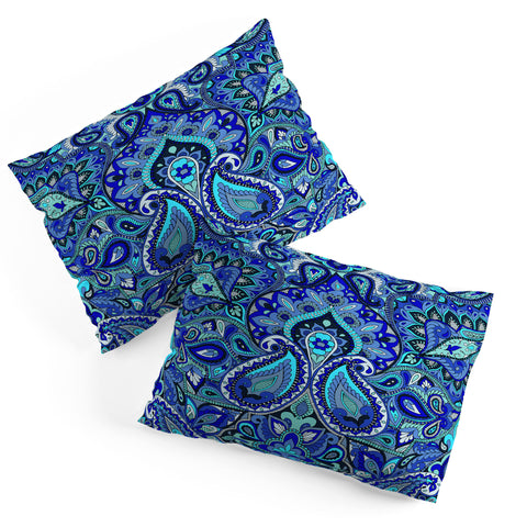 Aimee St Hill Paisley Blue Pillow Shams